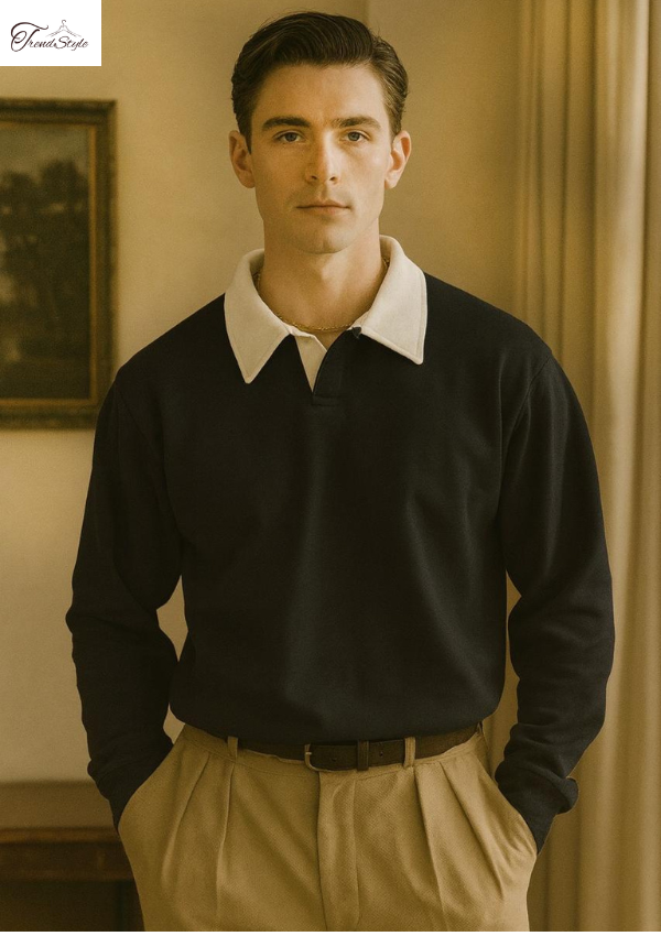 Men's Old Money Collar Style Winter Sweat Shirts