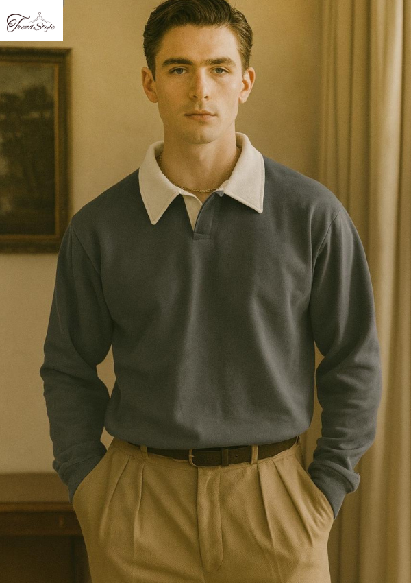 Men's Old Money Collar Style Winter Sweat Shirts