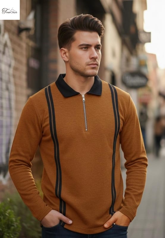 Men's Premium Winter Zip Polo Sweat Shirts