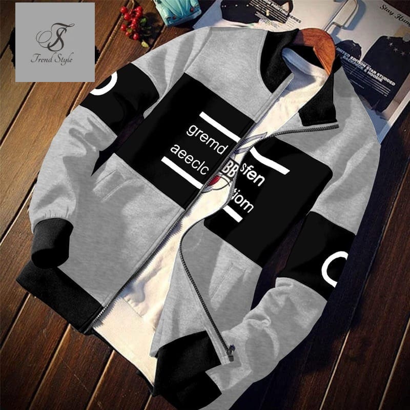 Men,s Winter Zipper Panel Jacket