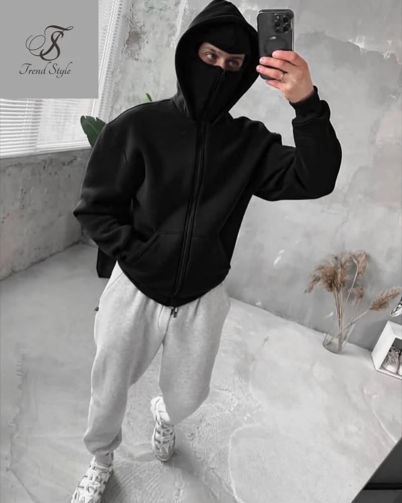 Balaclava Ninja Zipper Hoodie