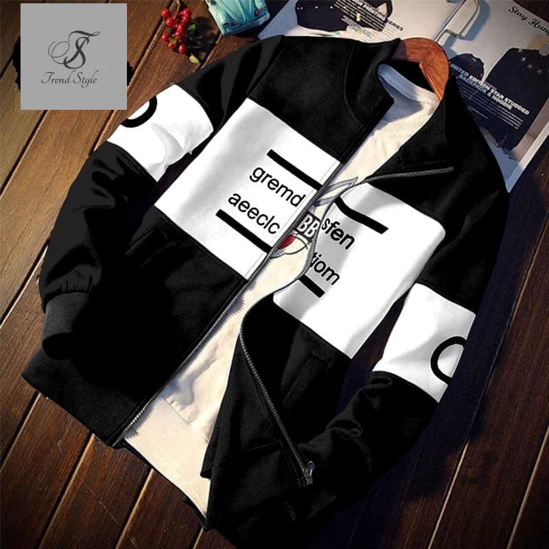 Men,s Winter Zipper Panel Jacket
