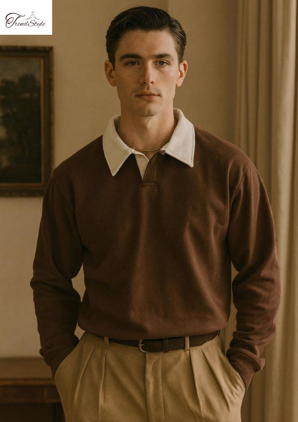 Men's Old Money Collar Style Winter Sweat Shirts