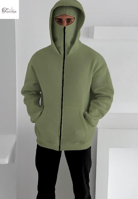 Balaclava Winter Zipper Hoodie
