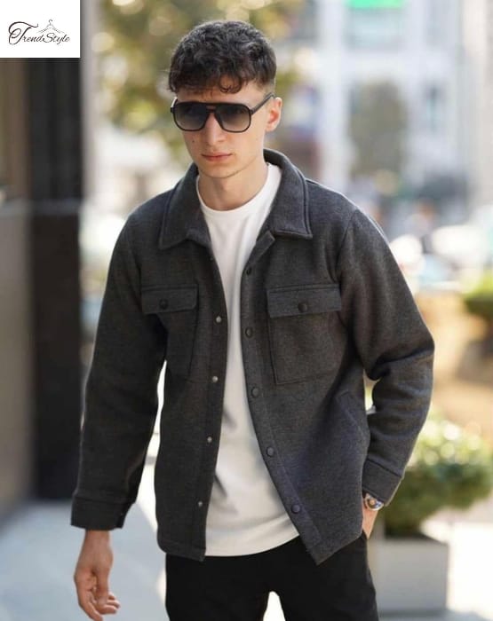 Men's Double Pocket Winter Stylish Jacket