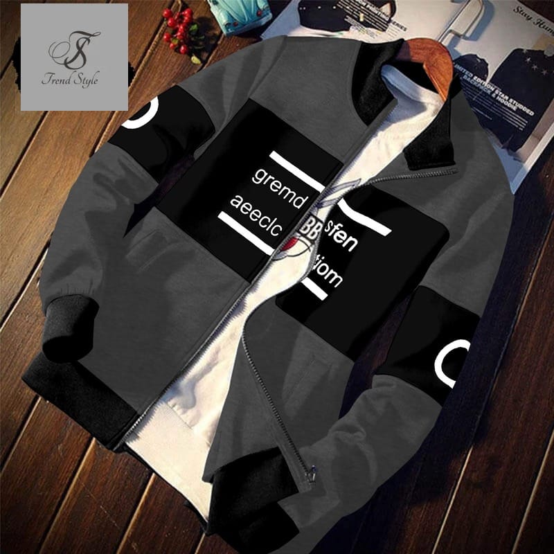 Men,s Winter  Zipper Panel  Jacket