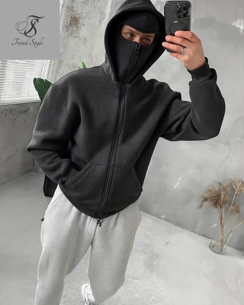 Balaclava Ninja Zipper Hoodie