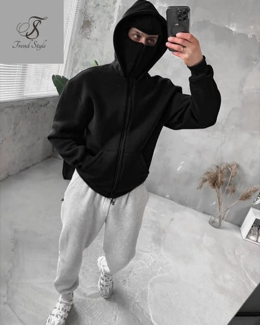 Balaclava Ninja Zipper Hoodie